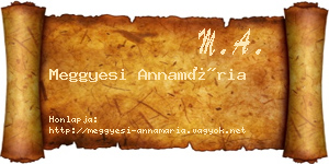Meggyesi Annamária névjegykártya